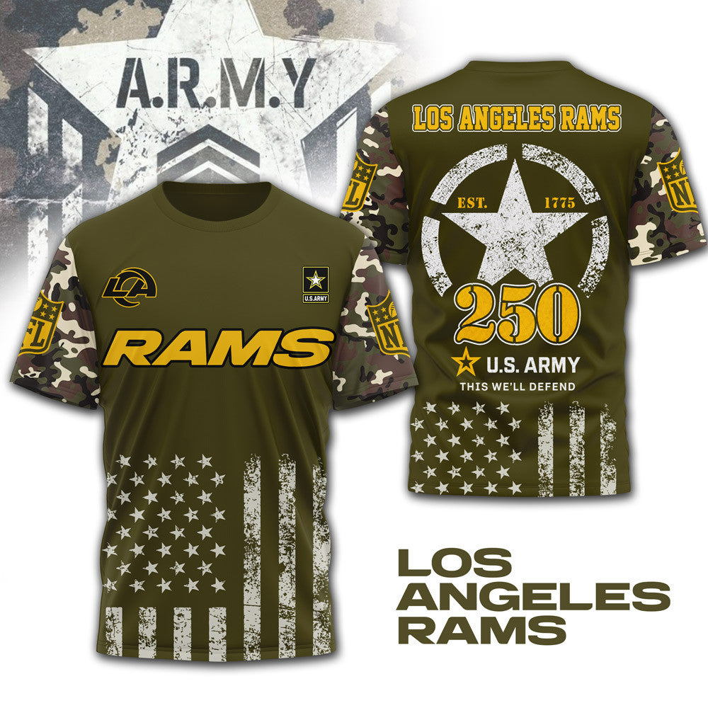 La.rams | Premium .n.f.l. Military Pride 3d Shirt