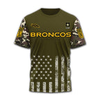 D.broncos | Premium .n.f.l. Military Pride 3d Shirt