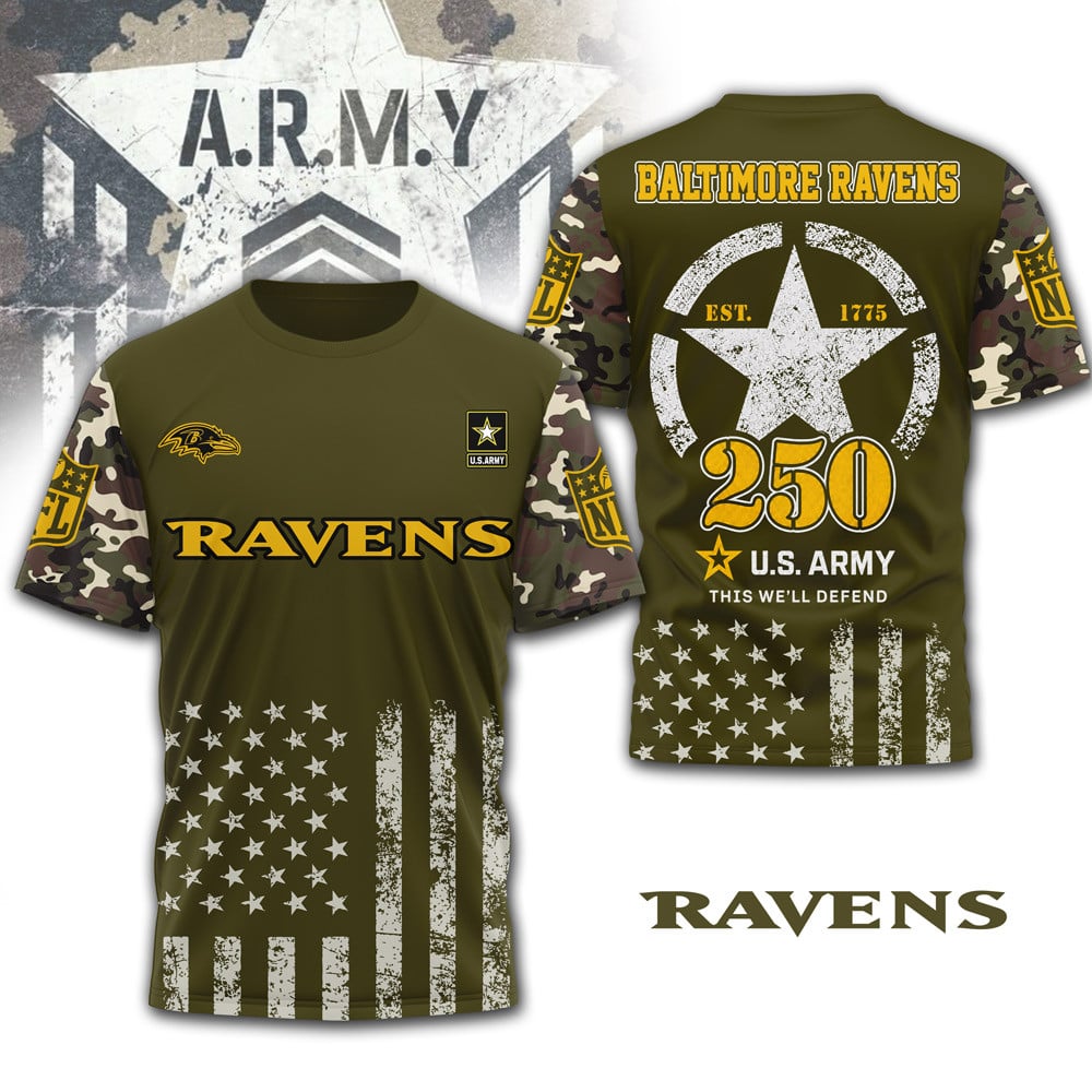 B.ravens | Premium .n.f.l. Military Pride 3d Shirt