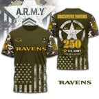 B.ravens | Premium .n.f.l. Military Pride 3d Shirt