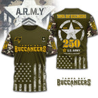 Tb.buccaneers | Premium .n.f.l. Military Pride 3d Shirt