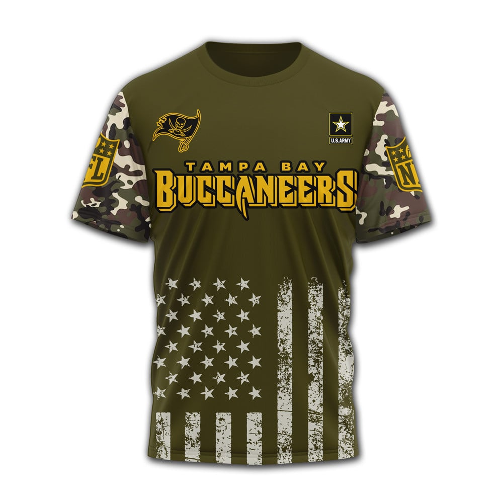 Tb.buccaneers | Premium .n.f.l. Military Pride 3d Shirt
