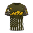 Ny.jets | Premium .n.f.l. Military Pride 3d Shirt