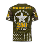 Ny.jets | Premium .n.f.l. Military Pride 3d Shirt