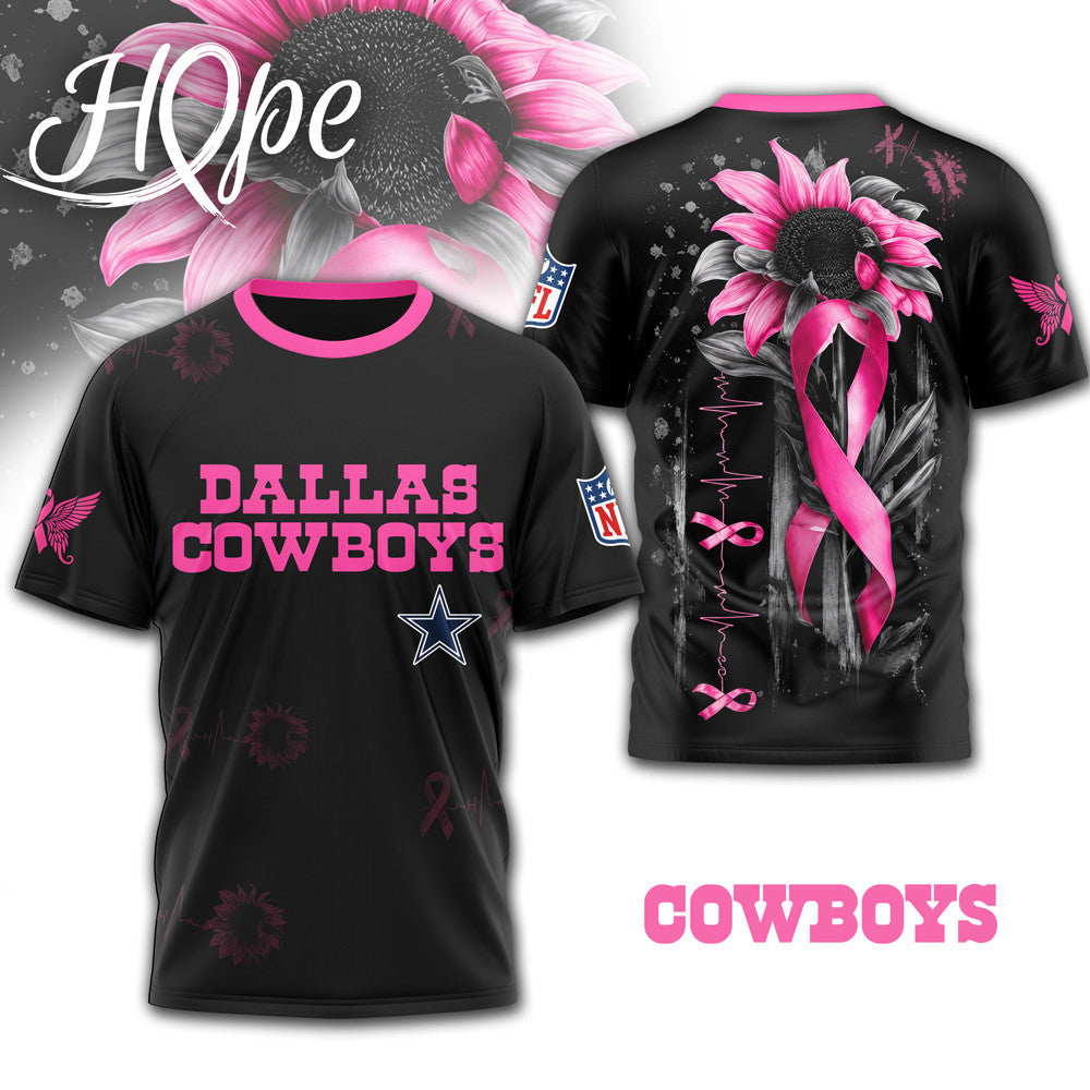 D.cowboys | Premium .n.f.l. Hope Pink Ribbon 3d Shirt