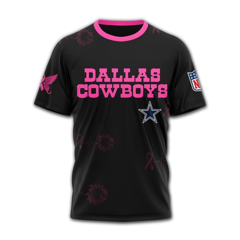 D.cowboys | Premium .n.f.l. Hope Pink Ribbon 3d Shirt