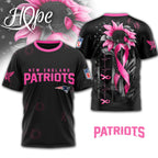 Ne.patriots | Premium .n.f.l. Hope Pink Ribbon 3d Shirt