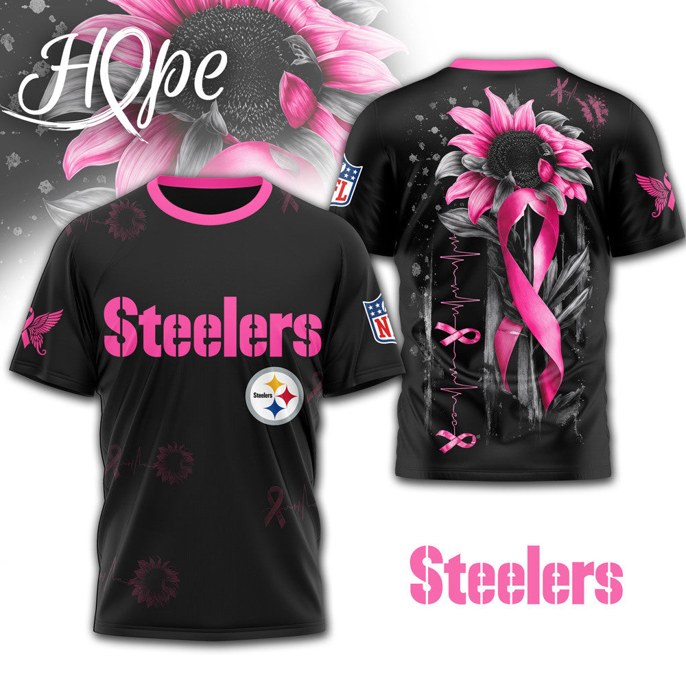 P.steelers | Premium .n.f.l. Hope Pink Ribbon 3d Shirt