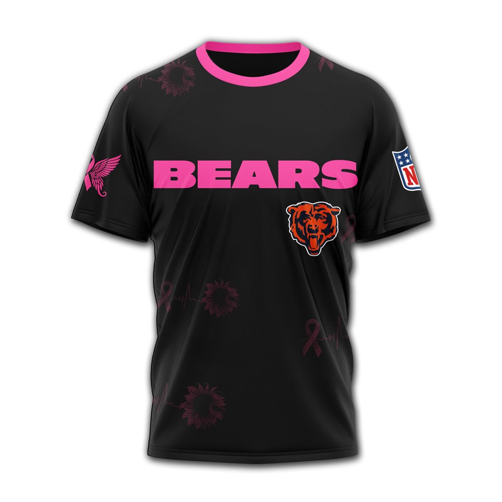 C.bears | Premium .n.f.l. Hope Pink Ribbon 3d Shirt