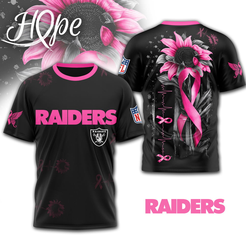 Lv.raiders | Premium .n.f.l. Hope Pink Ribbon 3d Shirt