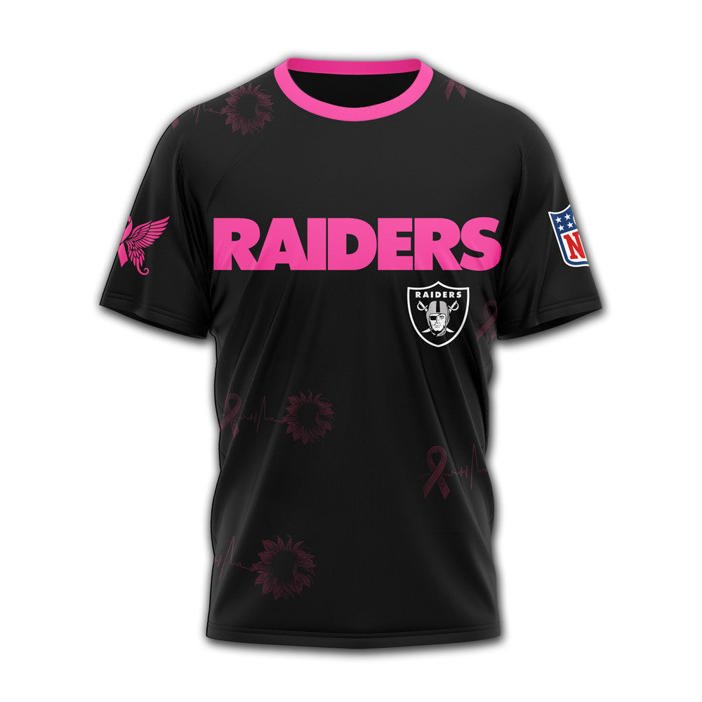 Lv.raiders | Premium .n.f.l. Hope Pink Ribbon 3d Shirt