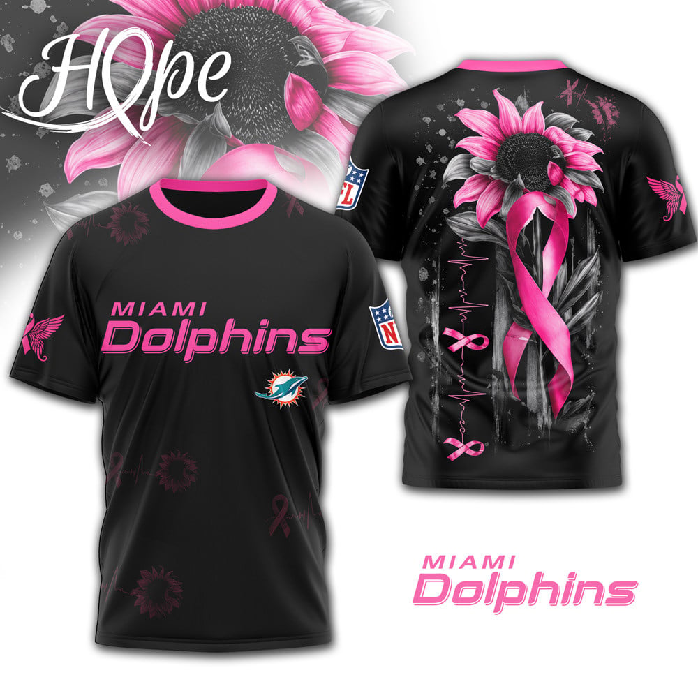 M.dolphins | Premium .n.f.l. Hope Pink Ribbon 3d Shirt