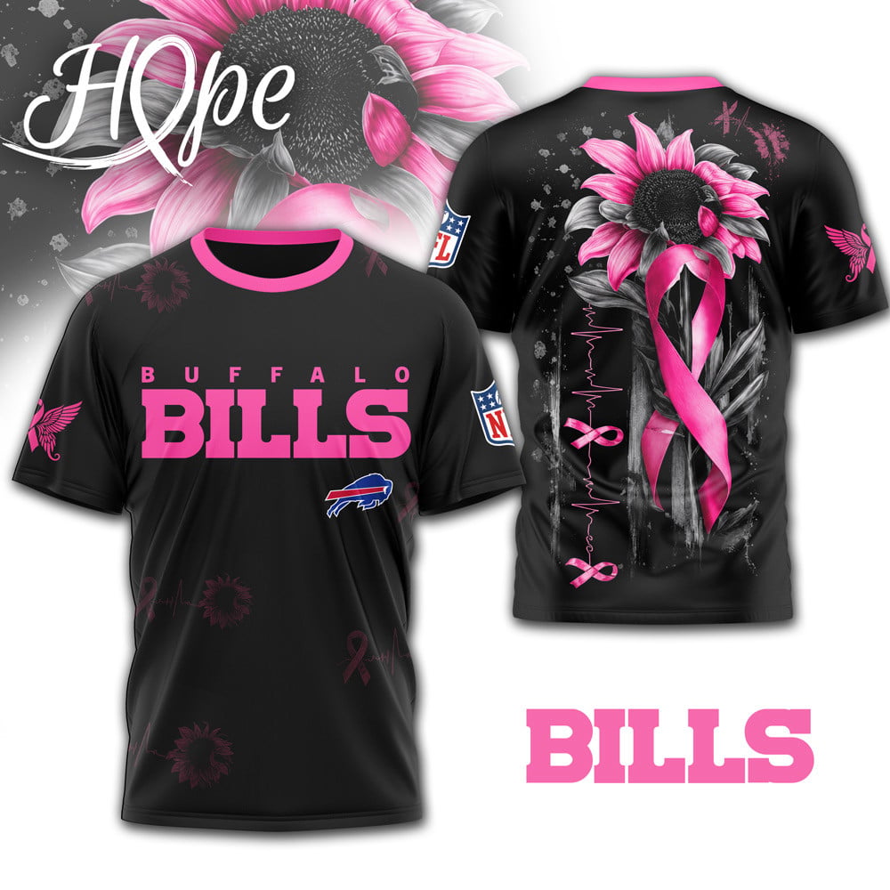 B.bills | Premium .n.f.l. Hope Pink Ribbon 3d Shirt