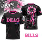 B.bills | Premium .n.f.l. Hope Pink Ribbon 3d Shirt