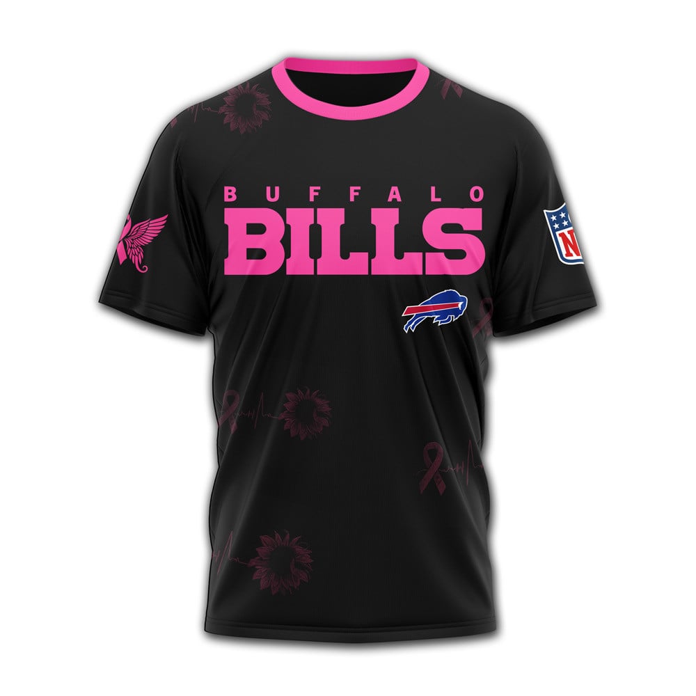 B.bills | Premium .n.f.l. Hope Pink Ribbon 3d Shirt