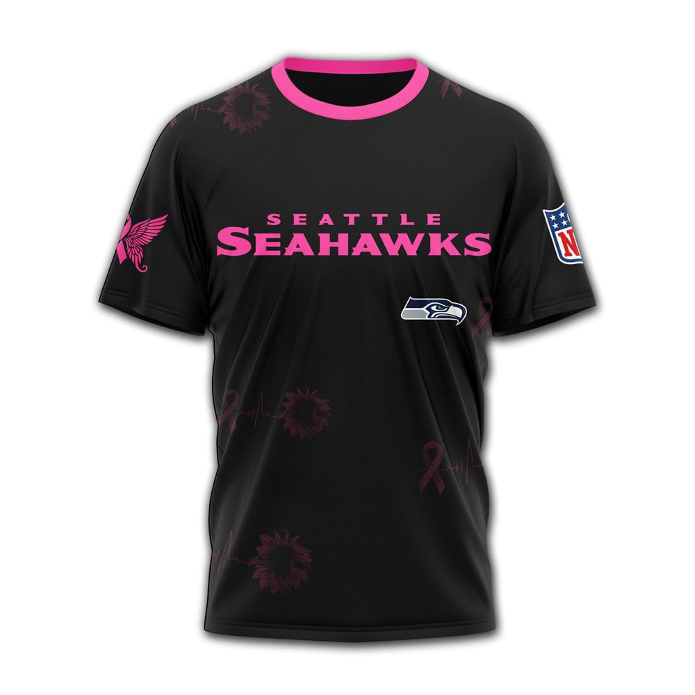 S.seahawks | Premium .n.f.l. Hope Pink Ribbon 3d Shirt