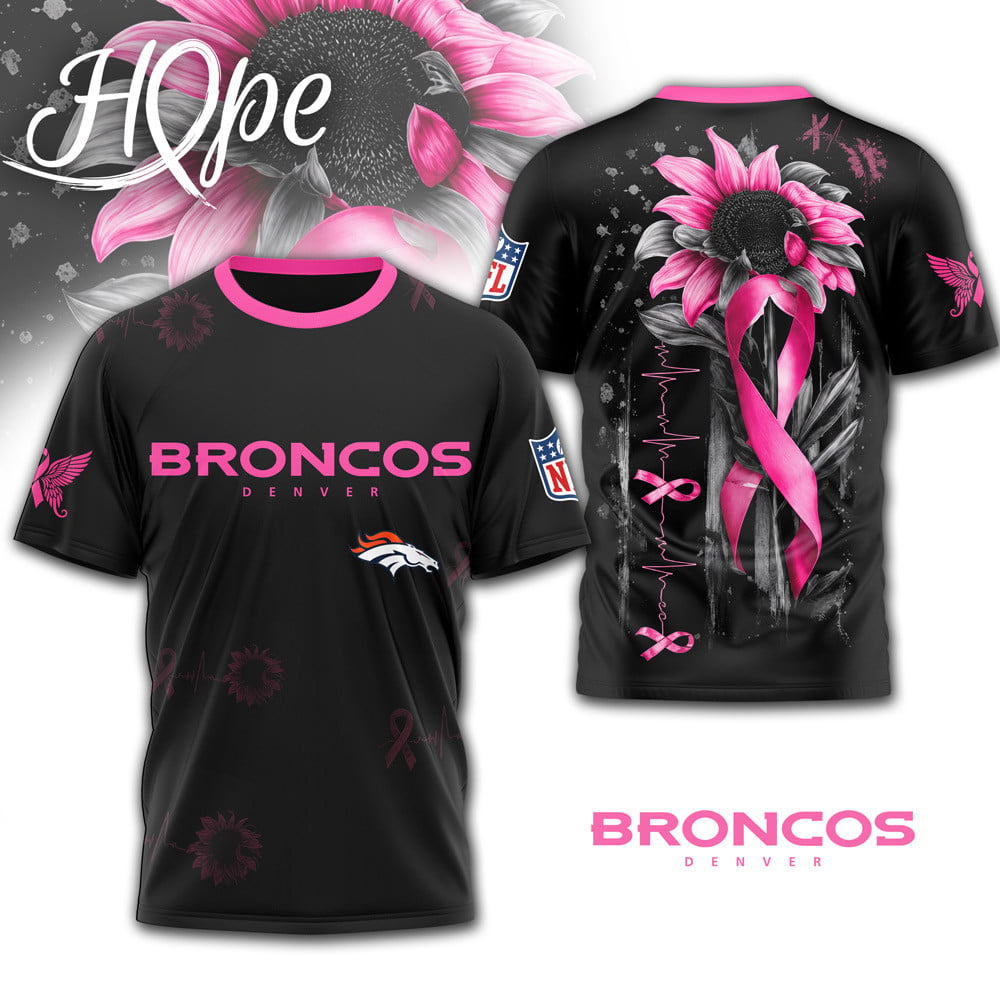 D.broncos | Premium .n.f.l. Hope Pink Ribbon 3d Shirt