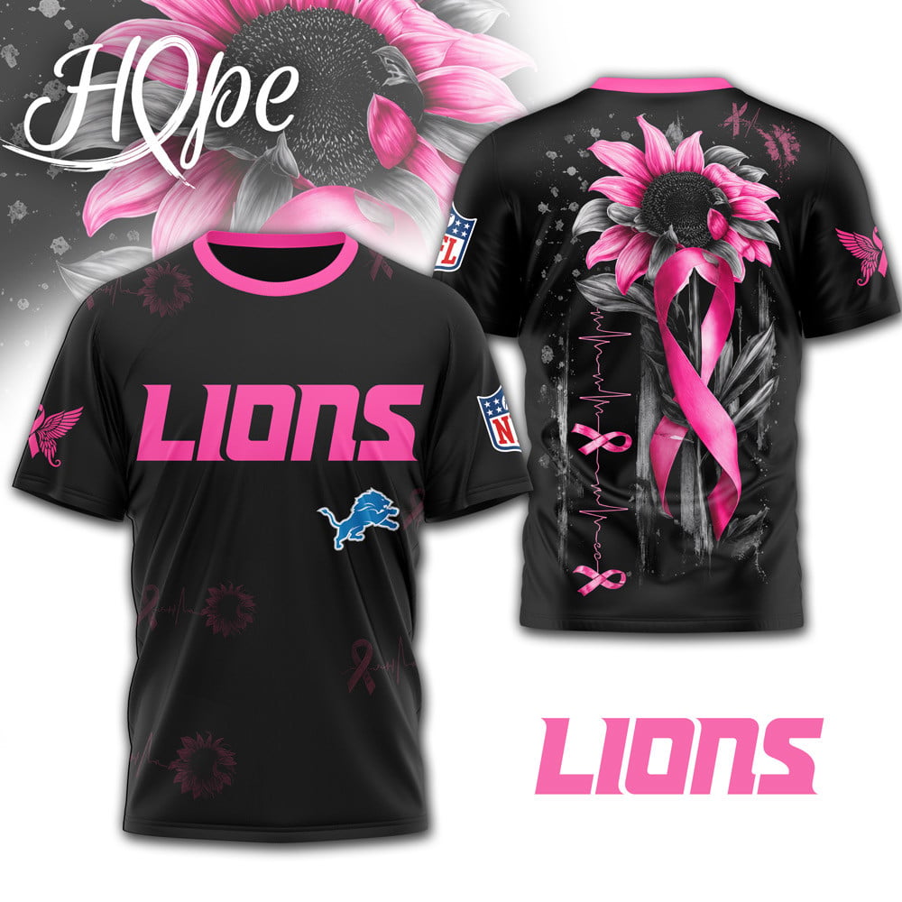 D.lions | Premium .n.f.l. Hope Pink Ribbon 3d Shirt