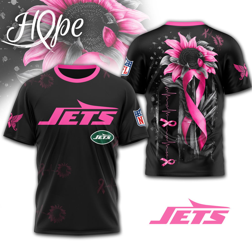 Ny.jets | Premium .n.f.l. Hope Pink Ribbon 3d Shirt