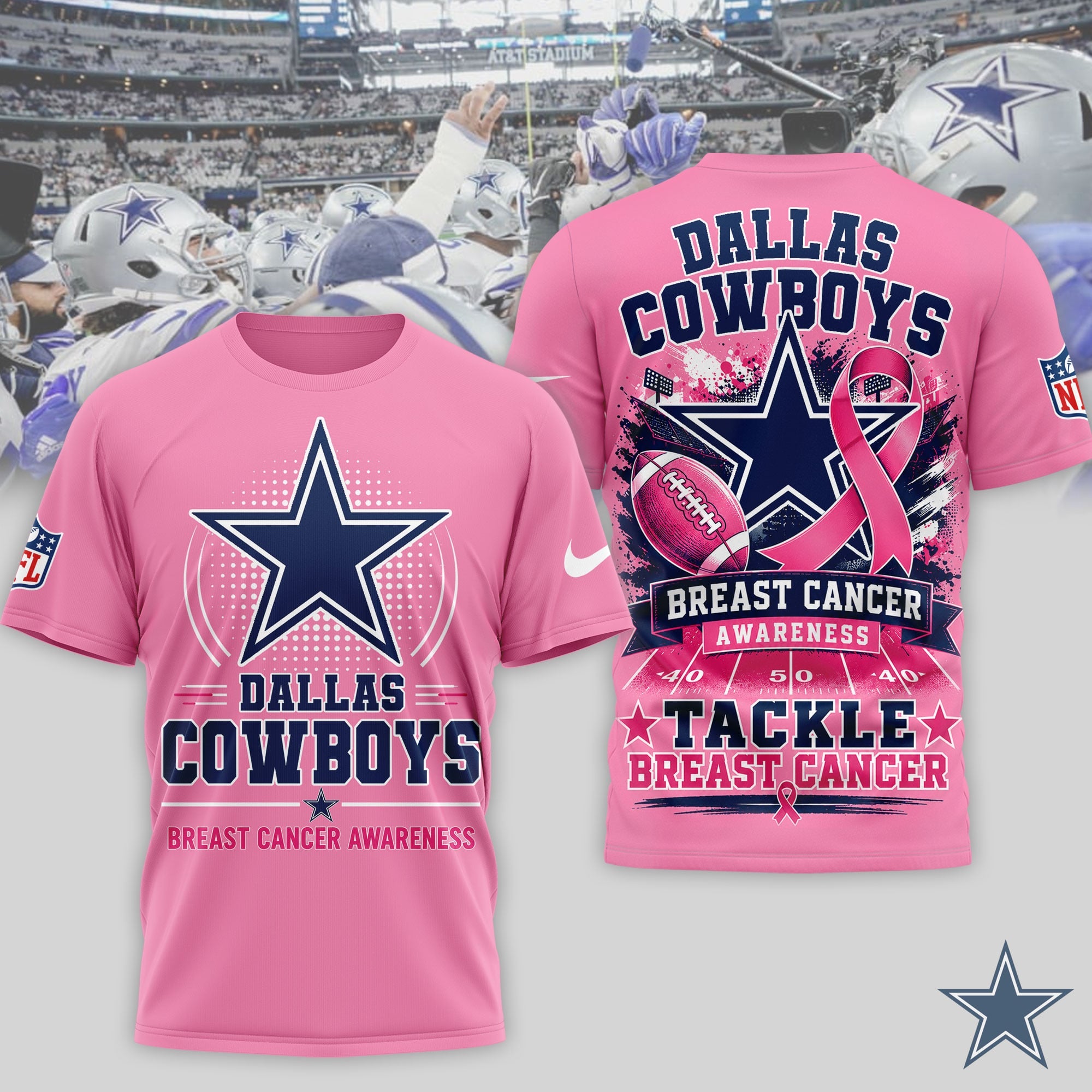 D.cowboys | Premium .n.f.l. Awareness 3d Shirt