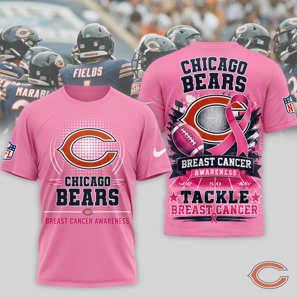 C.bears | Premium .n.f.l. Awareness 3d Shirt
