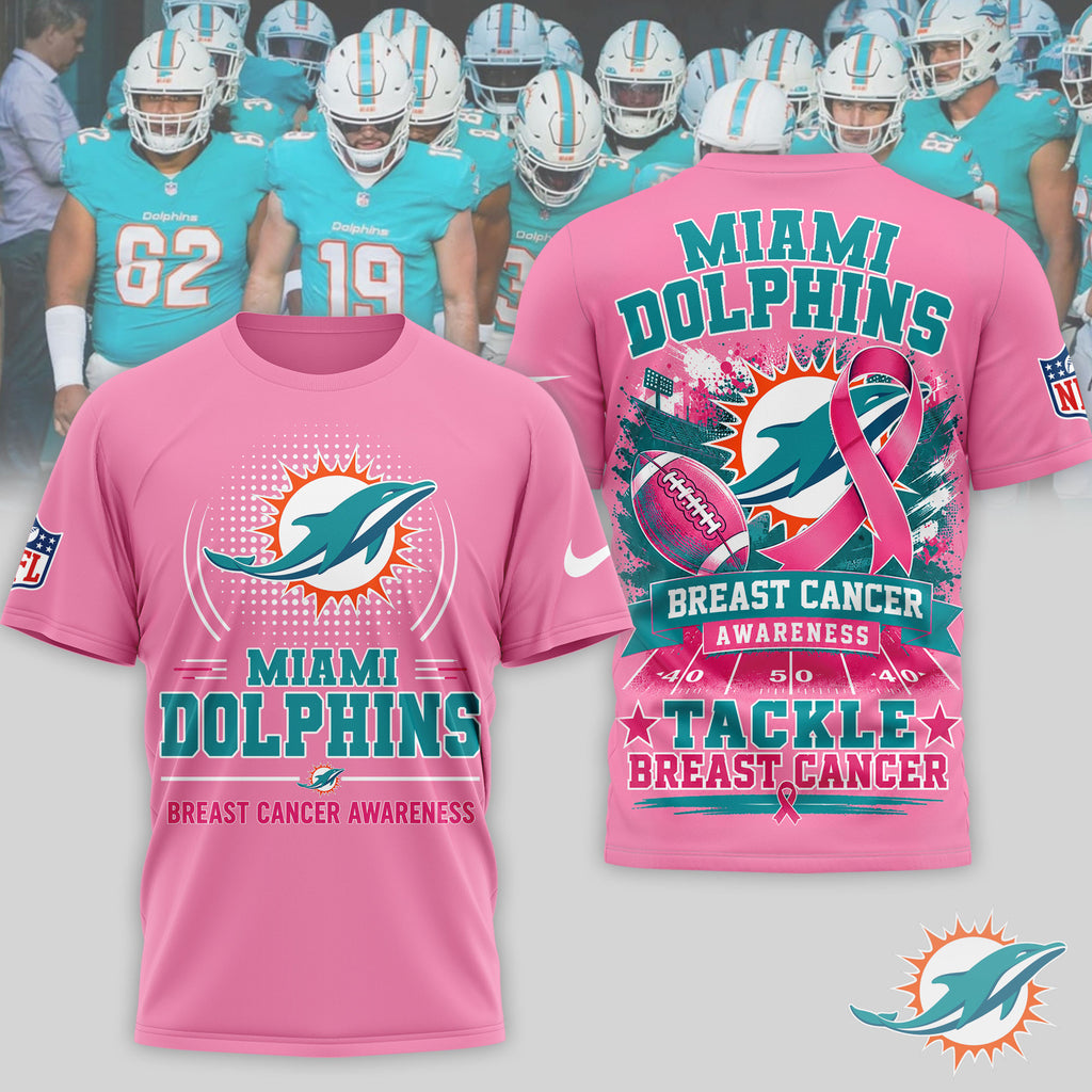 M.dolphins | Premium .n.f.l. Awareness 3d Shirt