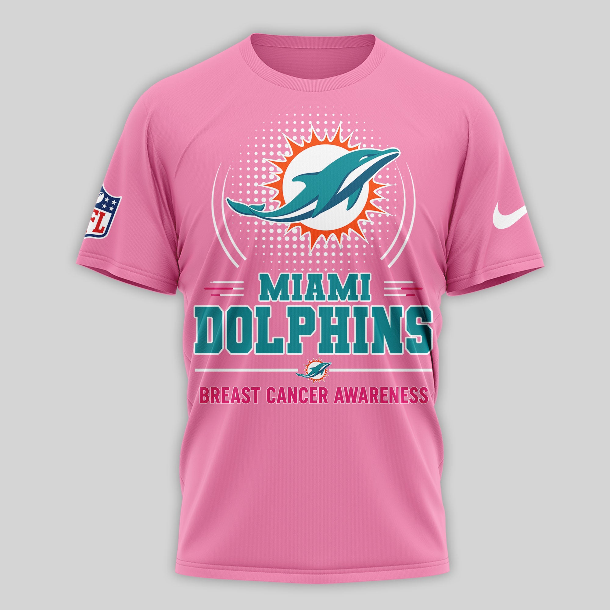 M.dolphins | Premium .n.f.l. Awareness 3d Shirt