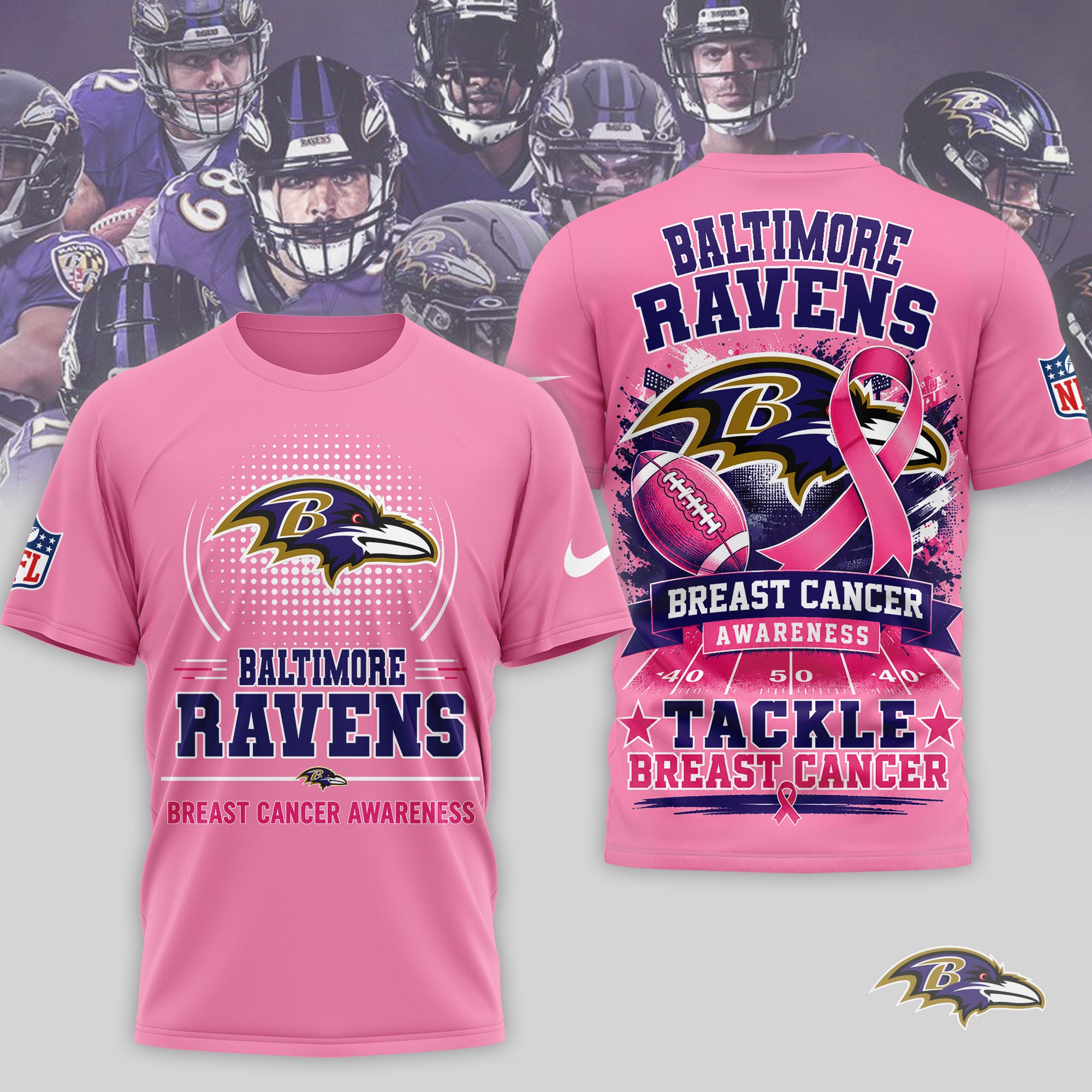 B.ravens | Premium .n.f.l. Awareness 3d Shirt
