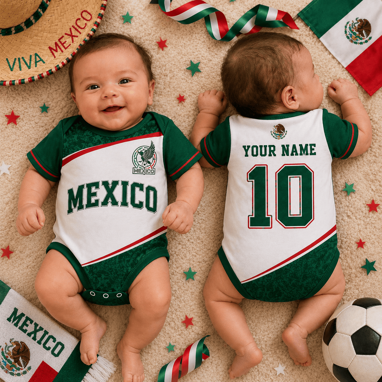 Mexico | Premium WC26 Mini Champion Baby Rib Bodysuit NTH1