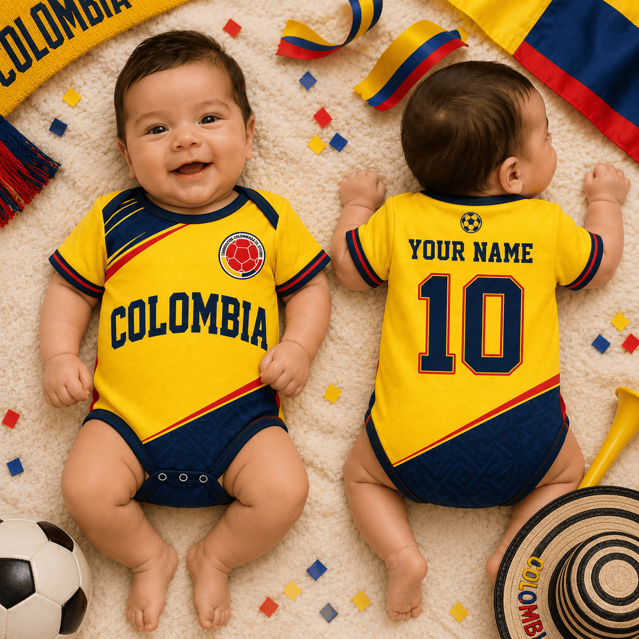 Colombia | Premium WC26 Mini Champion Baby Rib Bodysuit NTH1