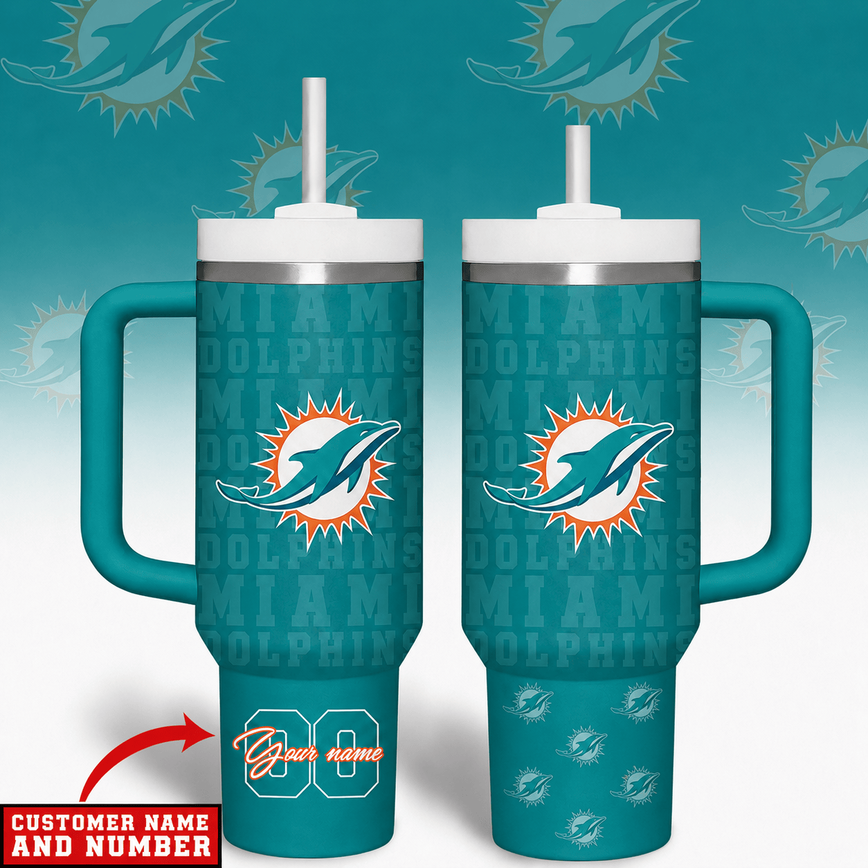 M.dolphins | Premium  Team Spirit Custom Tumbler 40oz Nf1