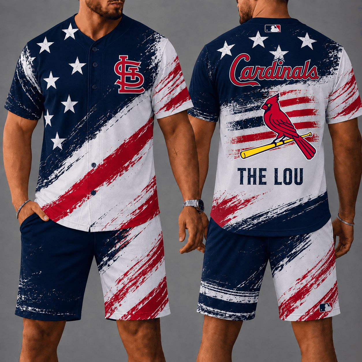 S.l.cardinals | Premium M.L.B Star Spirit Jersey Shorts Set