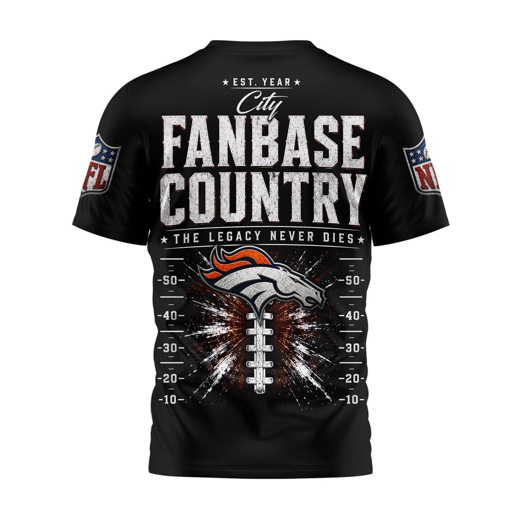 D.broncos | Premium  Gridiron Dynasty 3d Shirt Nf1