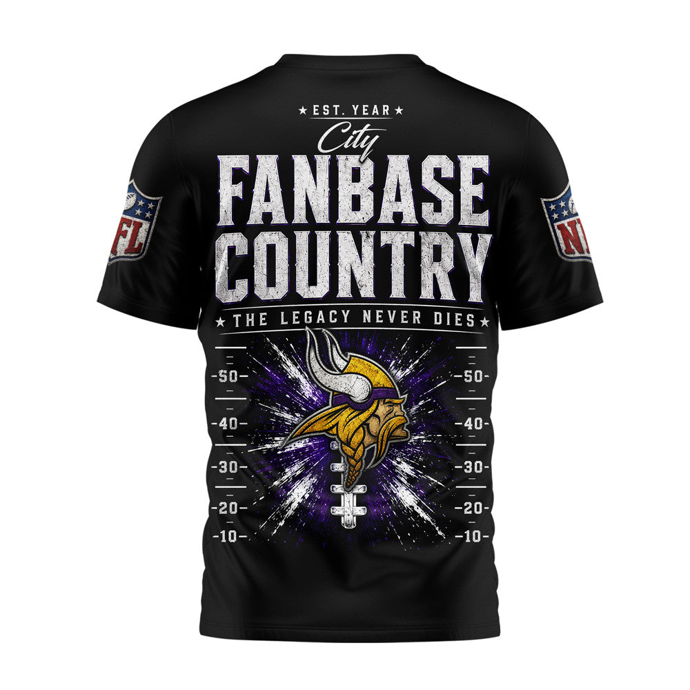 M.vikings | Premium  Gridiron Dynasty 3d Shirt Nf1