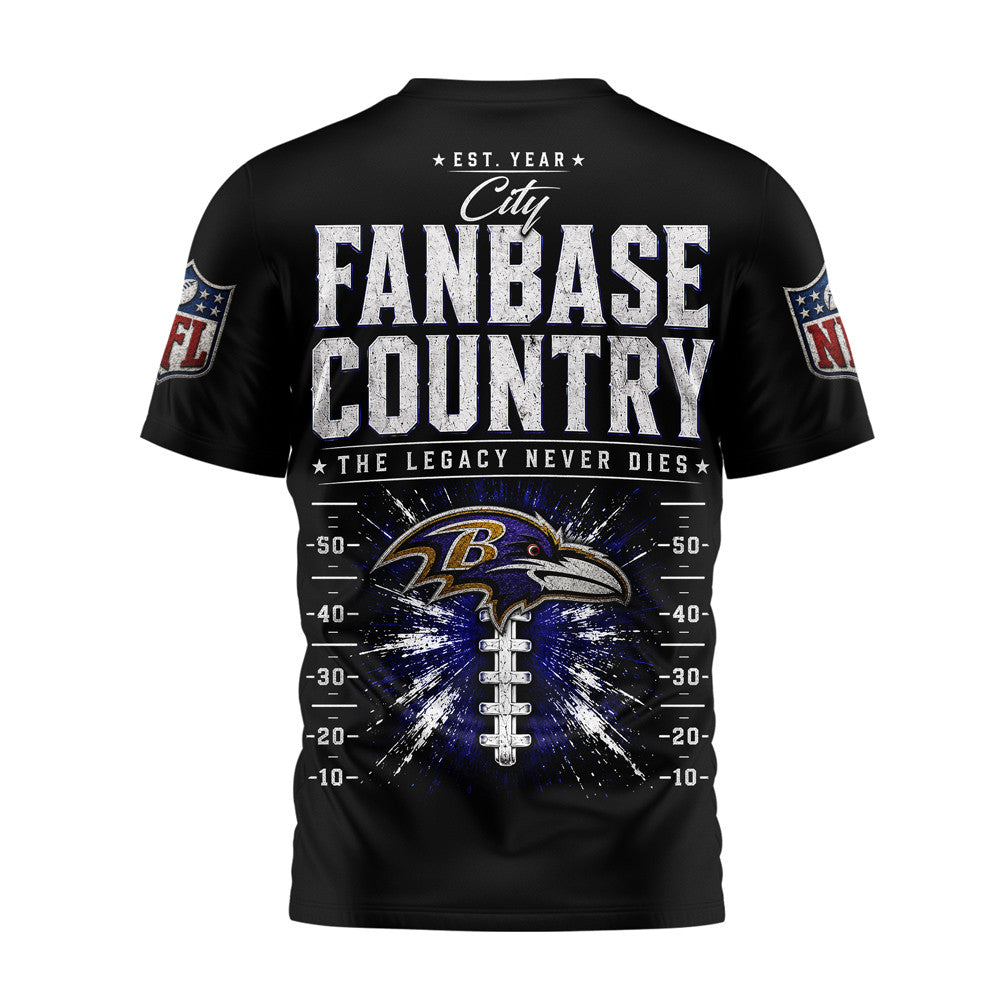 B.ravens | Premium  Gridiron Dynasty 3d Shirt Nf1