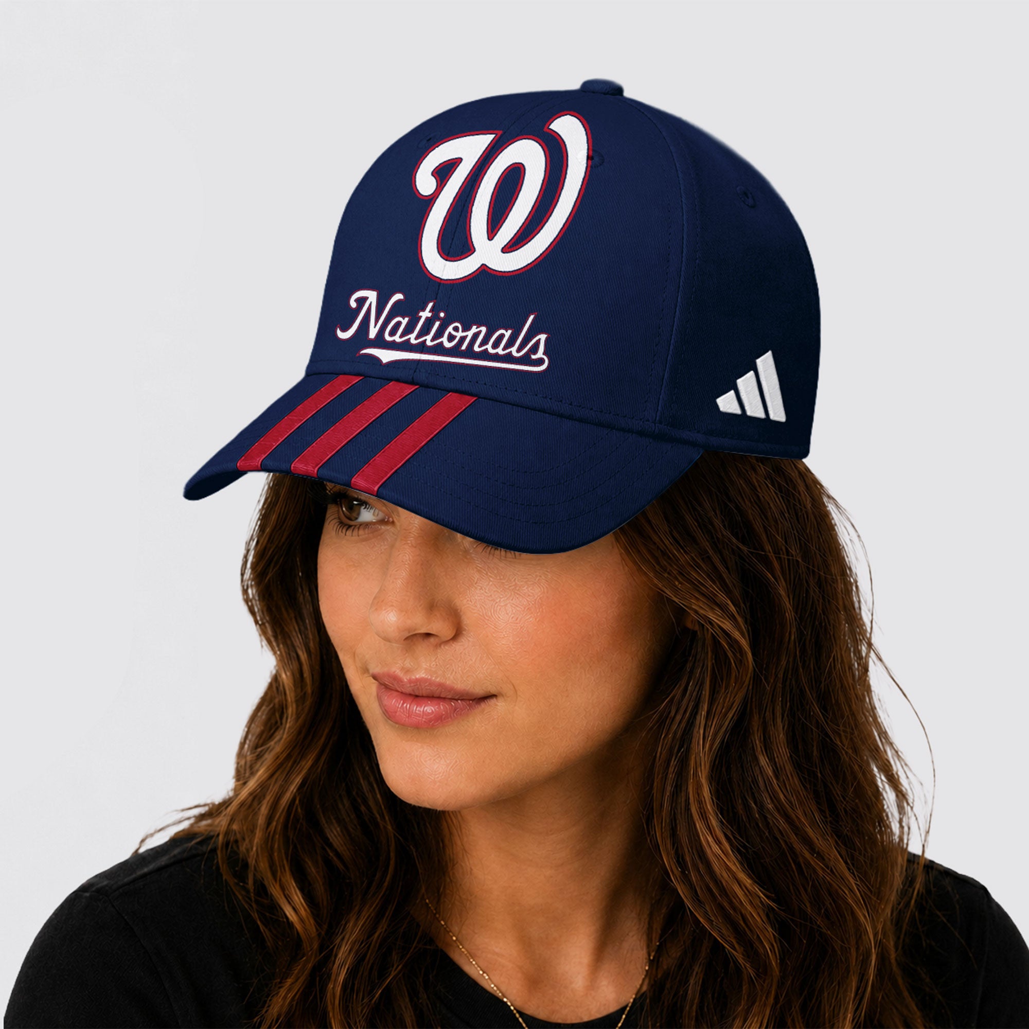 W.nationals | Premium .m.l.b. Signature Triple Stripe Fan Baseball Cap