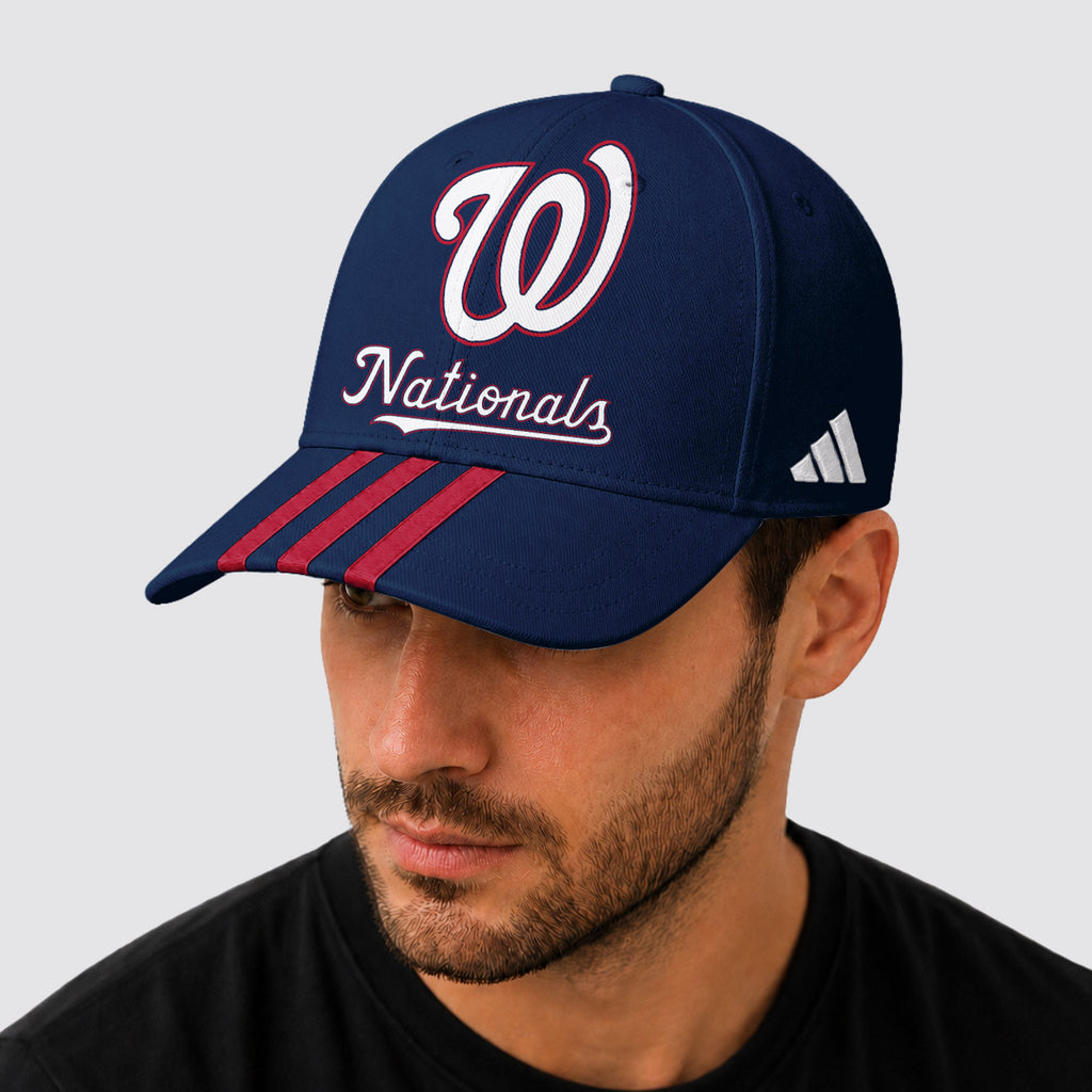 W.nationals | Premium .m.l.b. Signature Triple Stripe Fan Baseball Cap
