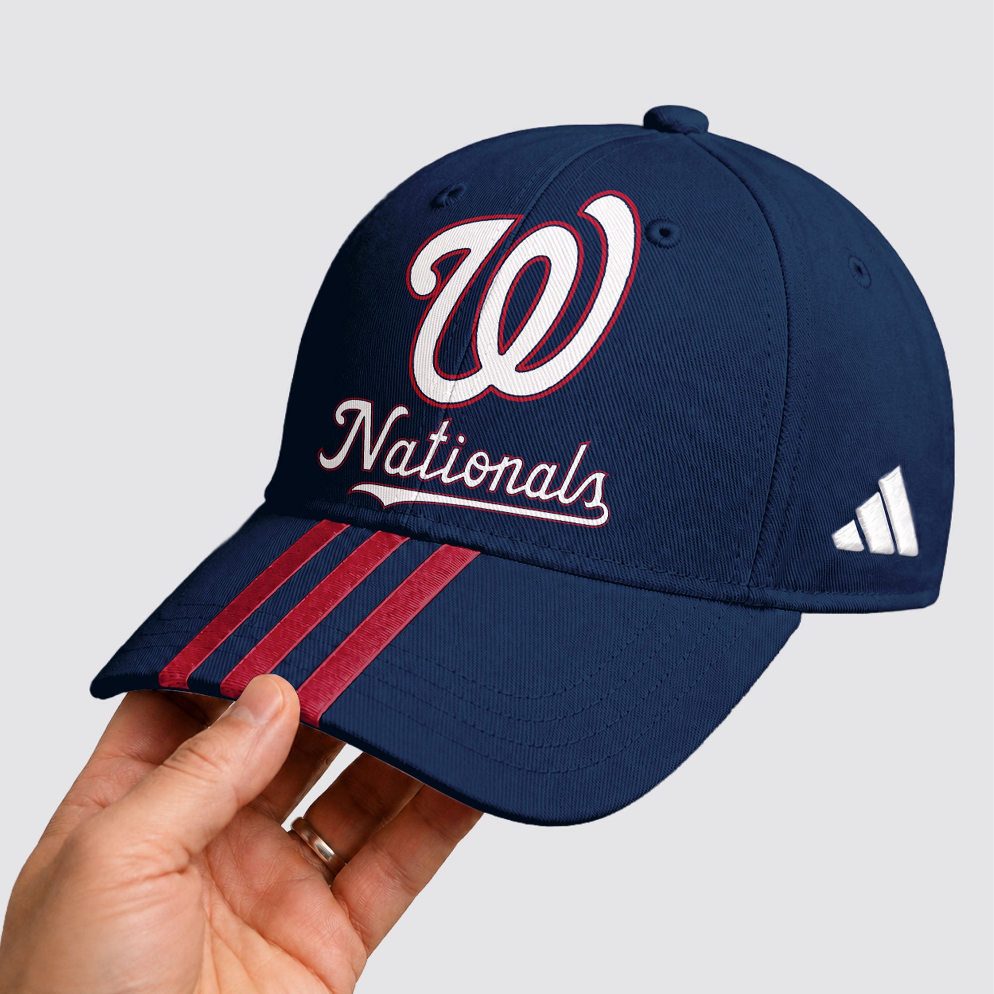 W.nationals | Premium .m.l.b. Signature Triple Stripe Fan Baseball Cap