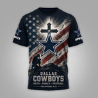 D.cowboys | Premium  Faith Family 3d Shirt Nf1