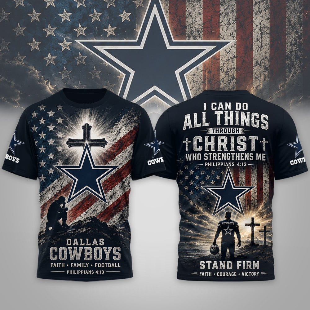 D.cowboys | Premium  Faith Family 3d Shirt Nf1