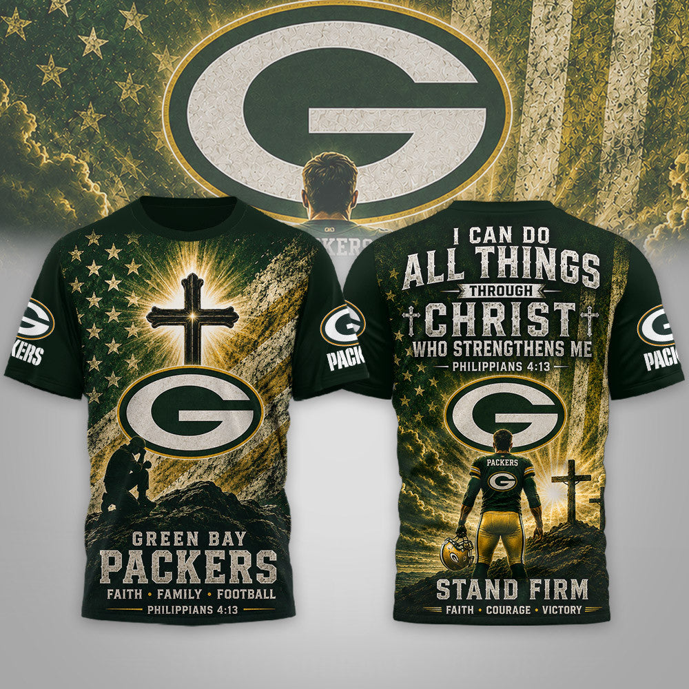Gb.packers | Premium  Faith Family 3d Shirt Nf1