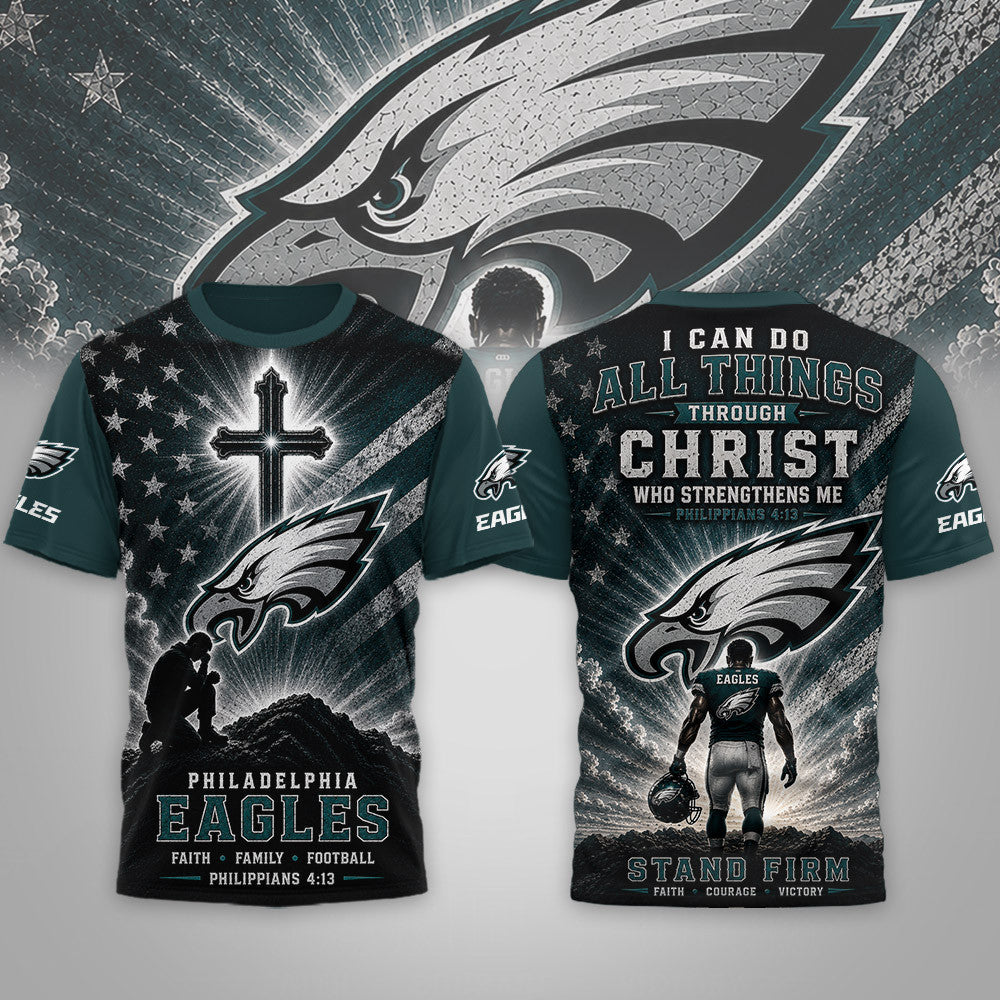 P.eagles | Premium  Faith Family 3d Shirt Nf1
