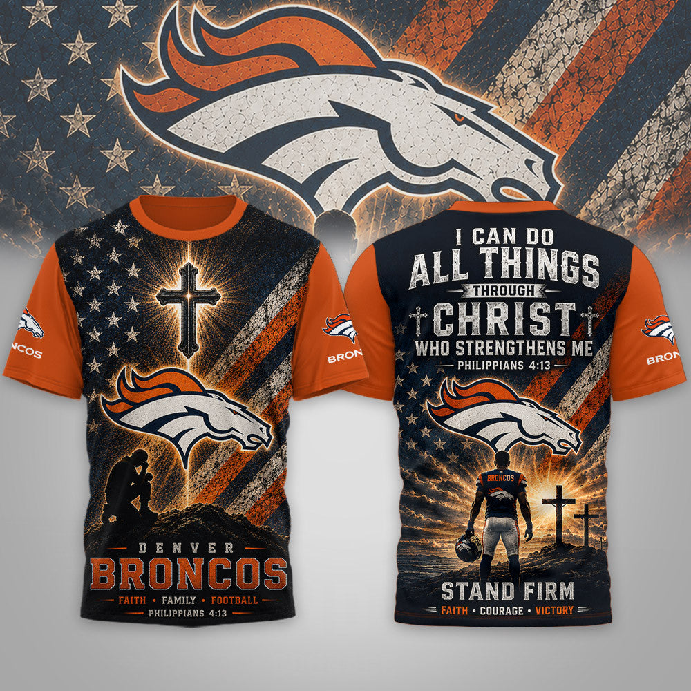D.broncos | Premium  Faith Family 3d Shirt Nf1