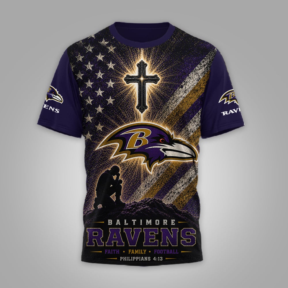 B.ravens | Premium  Faith Family 3d Shirt Nf1