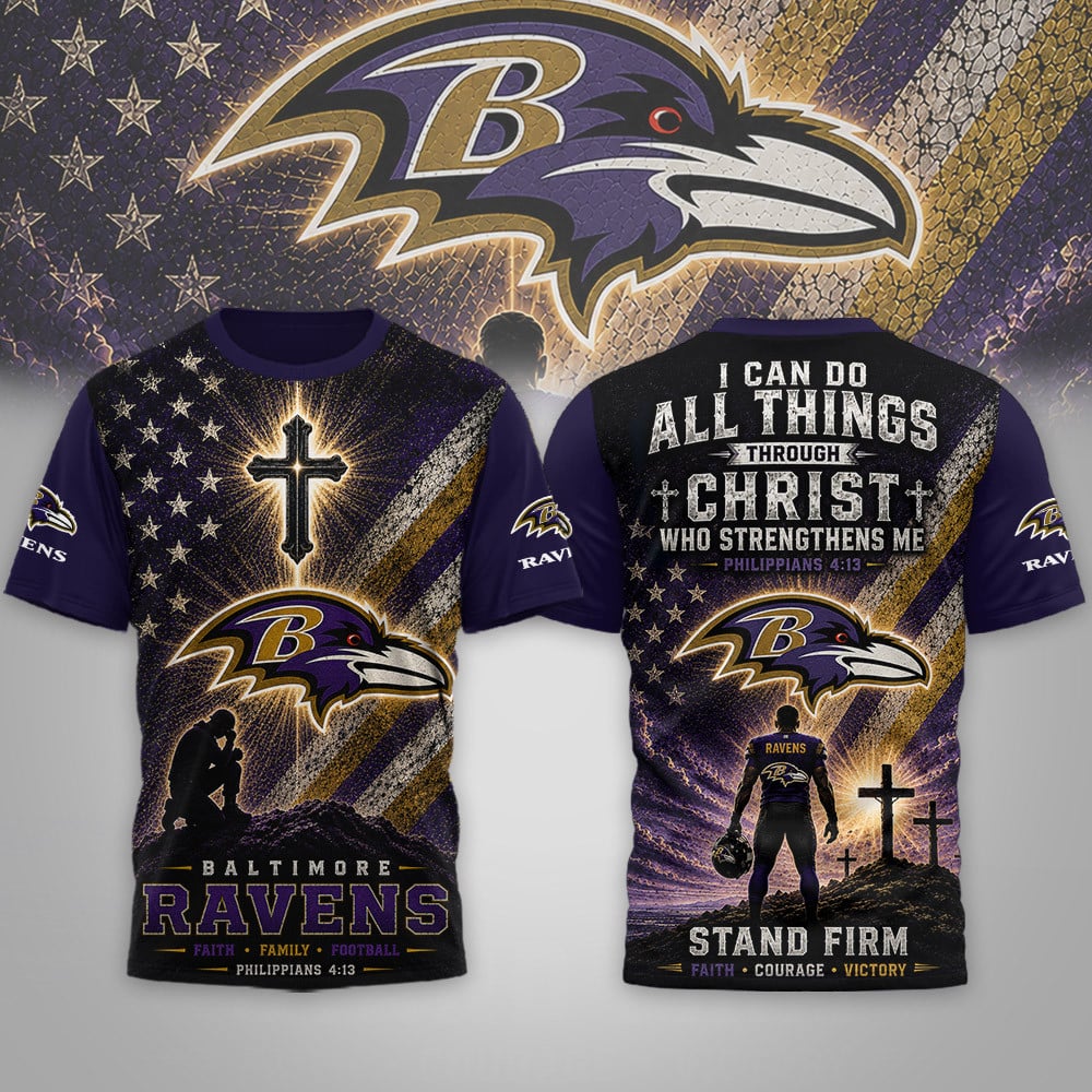 B.ravens | Premium  Faith Family 3d Shirt Nf1