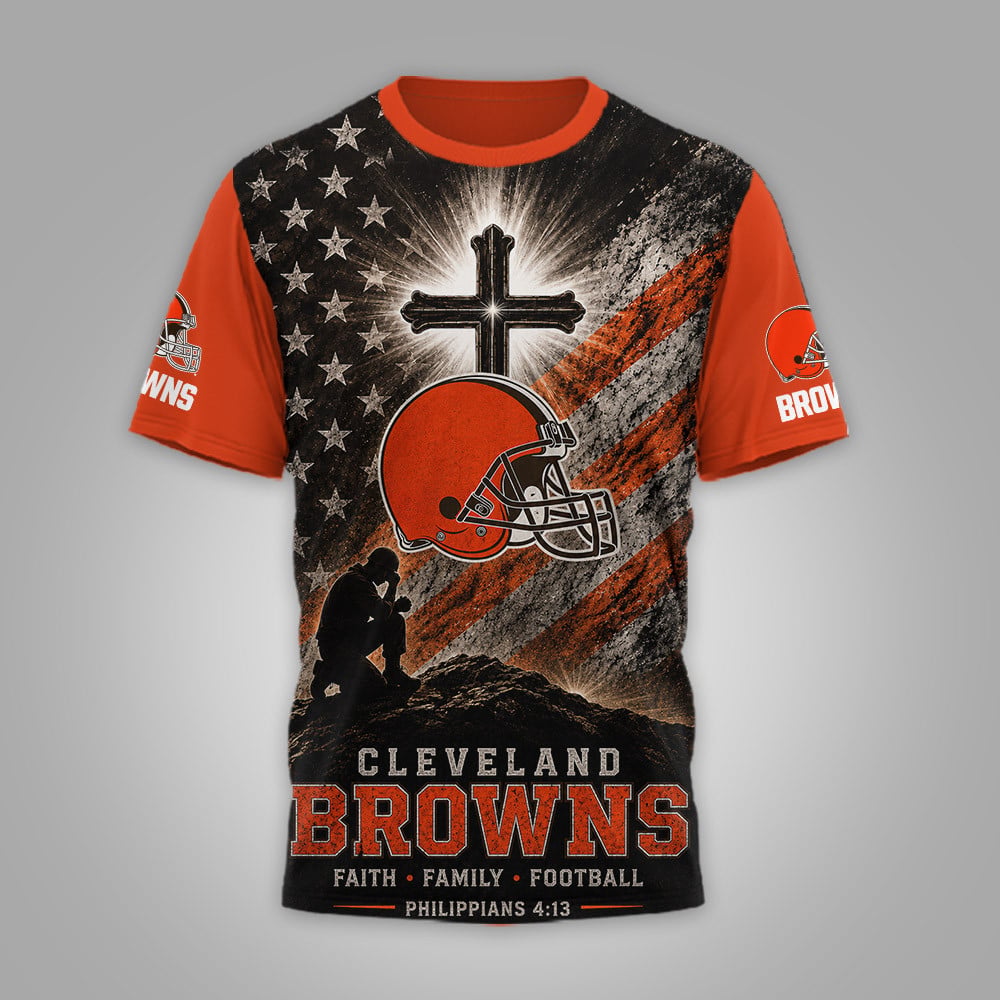 C.browns | Premium  Faith Family 3d Shirt Nf1
