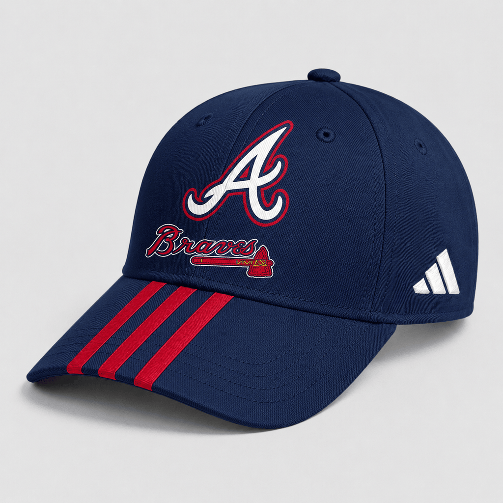 A.braves | Premium .m.l.b. Signature Triple Stripe Fan Baseball Cap
