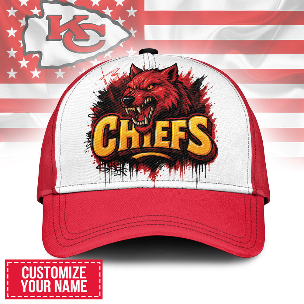 Kc.chiefs | Premium  Custom Graffiti Team Cap Nf1
