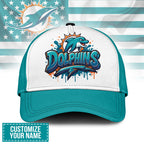 M.dolphins | Premium  Custom Graffiti Team Cap Nf1