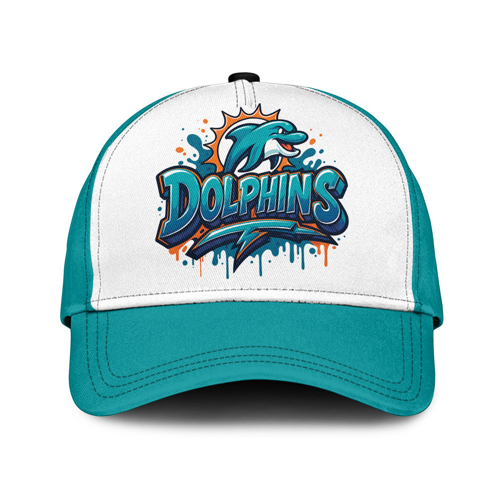 M.dolphins | Premium  Custom Graffiti Team Cap Nf1